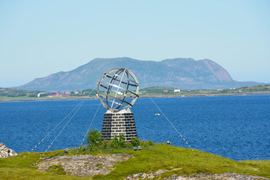 Arctic circle globe on the island of Vikingen