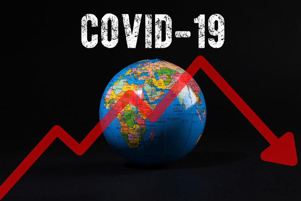 Worldwide economy crisis caused by coronavirus COVID-19
