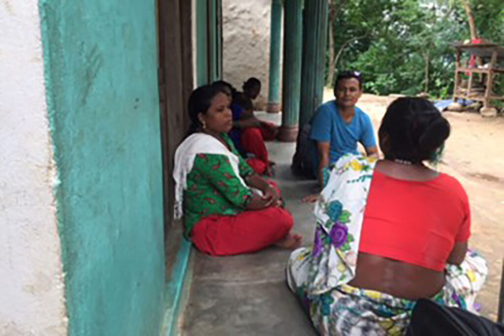 A field site in Arunkhola, Nepal: women migrant returnees from a Musahar community