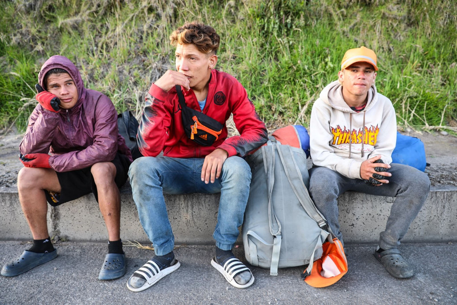 Young unaccompanied Venezuelan migrants in Peru.